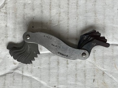 Vintage Starrett No 473 Screw Pitch Gage Set (6 to 22 and 24 to 60 TPI)
