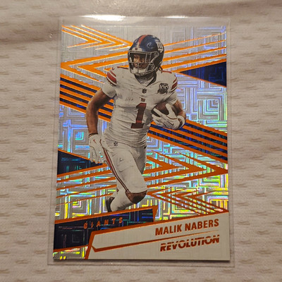 Panini Revolution 2025 Malik Nabers New York Giants Orange Levels #86 /299