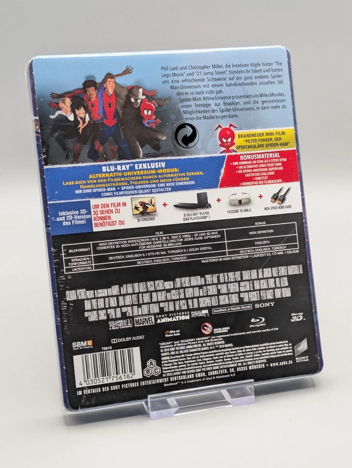 Spider-Man A New Universe 3D + 2D Blu-Ray Steelbook Edition NEU OVP - Bild 2 von 2