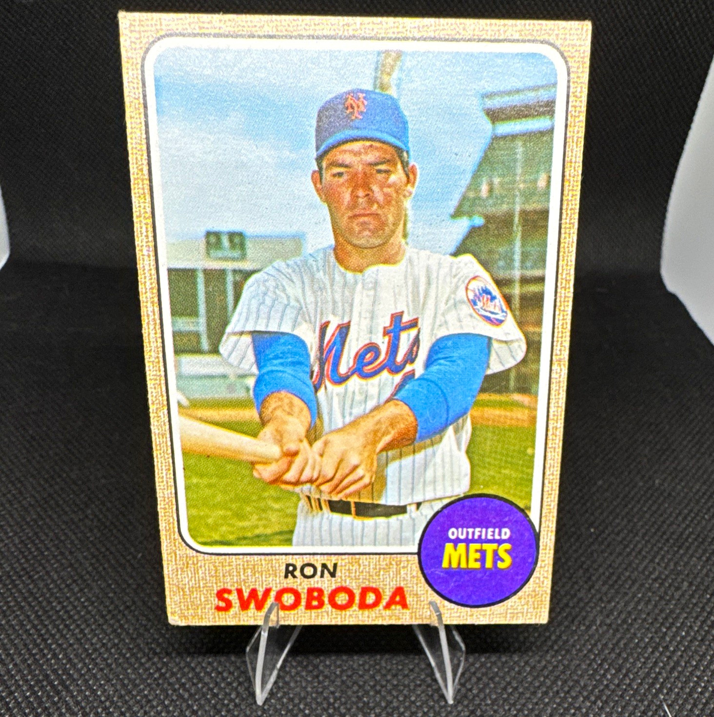 1968 Topps Ron Swoboda #114 New York Mets MLB Vintage Baseball Card Base