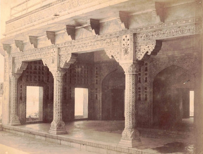 Indien - Agra Fort, Uttar Pradesh - Originalfoto Ende 19. Jahrhundert