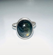 Real Black Opal Ring – Genuine Gemstone, Silver ring, Gift Ready