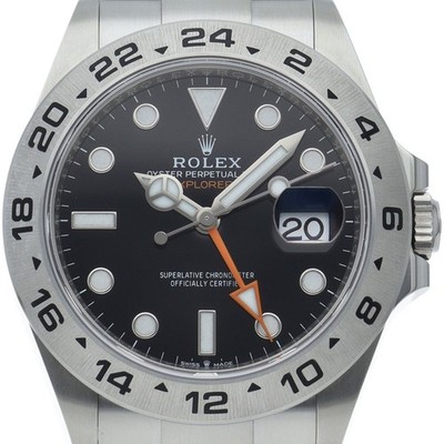 ROLEX Explorer 2 Uhr 226570 Edelstahl Herrenuhr schwarz GEBRAUCHT