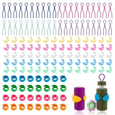 142pcs Bobbin Thread Organizing Clips Set Bobbin Thread Buddies Kit Spool Hug...