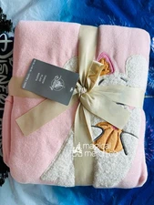 2025 Disney Parks Halloween Minnie Mouse Ghost Pink Throw Plaid 50”x60” New