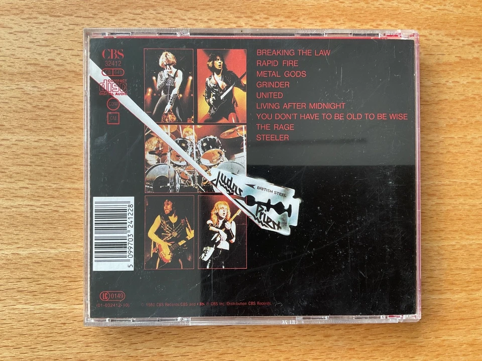CD Judas Priest - British Steel, Early press 1990 CBS Austria sehr gut very good - Bild 2 von 4
