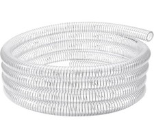 Wire Reinforced Hose 1" id - 10ft Clear High Pressure Suction Line Plastic Vi...