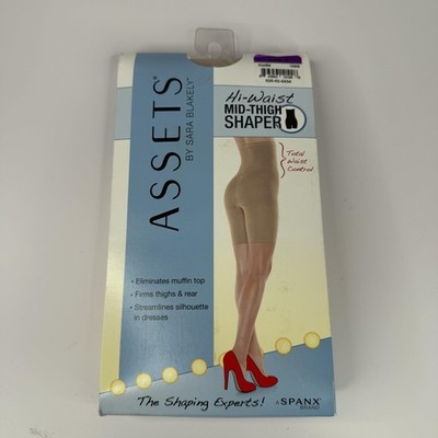 Assets By Sara Blakely Hi-Waist Mid-Thigh Shaper Womens 5 Nude Beige Spanx