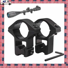 2PCS 1" High Profile Scope Ring See Through Scope Mount For 11mm or 3/8 inch