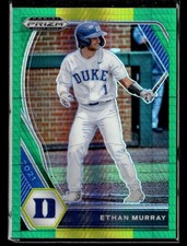 Ethan Murray - 2021 Panini Prizm Draft Picks Green Pulsar Prizm #PDP147 Duke