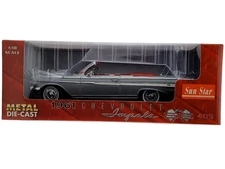 Sun Star 1961 Chevrolet Impala Convertible SS 409 Sateen Silver 1:18 Scale NIB