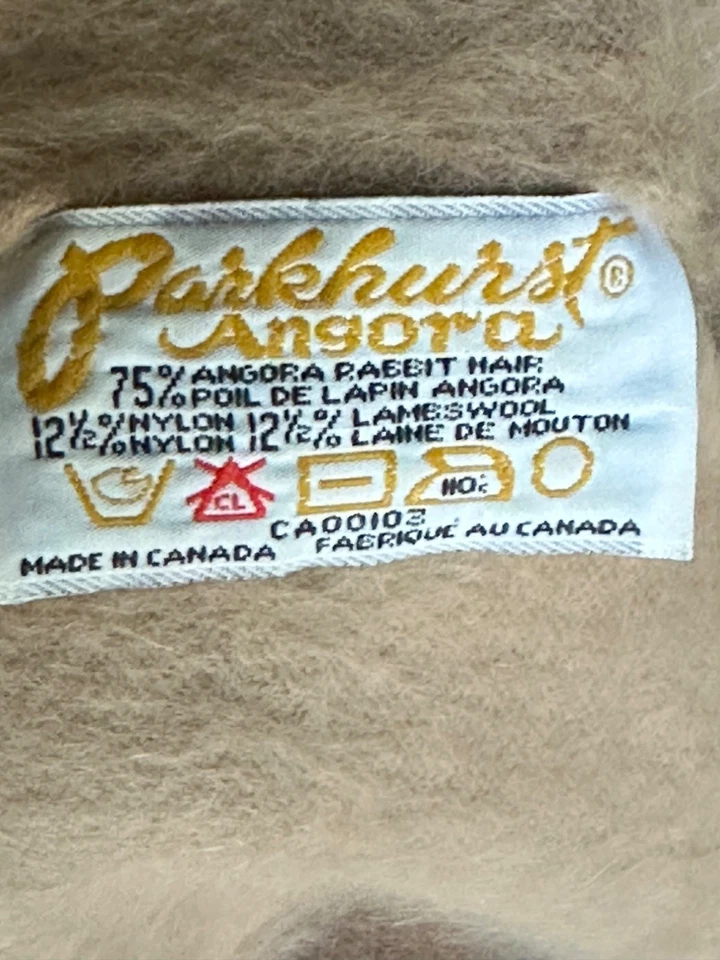 Suéter de lana Parkhurst Angora pelo de conejo capucha cuello manga larga suave cálido talla 40 Foto 3 de 4