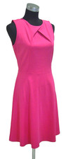 NEW YORK  COMPANY Fuchsia Sleeveless Knee Length FIT  FLARE Cotton Dress MED