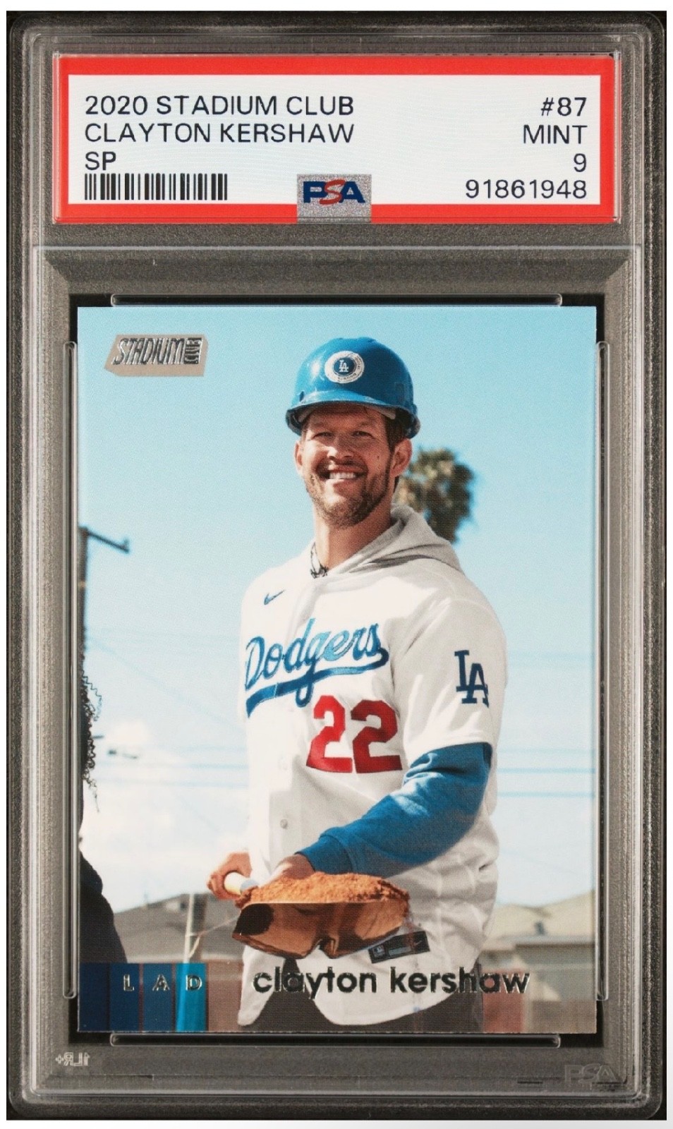 2020 Clayton Kershaw Stadium Club SP Image Variation PSA 9 #87 Dodgers