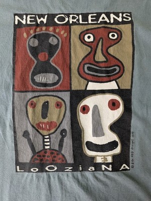 vtg. Big Hed Designs 1995 The Big Easy New Orleans Looziana Single Stitch Shirt