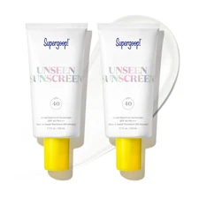 2 PACK Supergoop! SPF40 Unseen Sunscreen 1.7oz Spectrum Face Sunscreen Oil Free