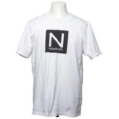 New Black, T-shirt, Größe: L, Weiß/Schwarz, Baumwolle, Print, Herren #LOC