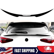GLOSS FOR 2017-2024 ALFO ROMEO STELVIO V-STYLE REAR TRUNK MID SPOILER WING