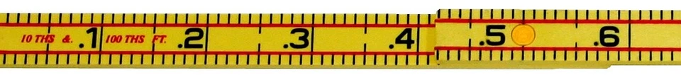 ChrisNik 355125 6' Rhino Folding Ruler 10ths & Inches - Image 2 of 3