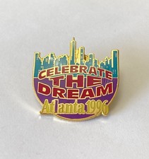 Vintage Atlanta Olympics Celebrate The Dream Enamel Pin City Skyline LE 3388