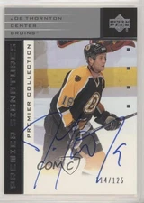 2002 Premier Collection Signatures Silver /125 Joe Thornton #S-JT Auto HOF 6sq