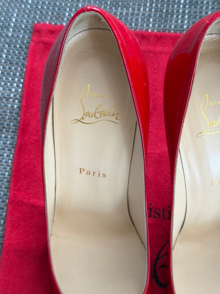 Christian Louboutin Pigalle 100 Pumps Rot Lackleder Gr. 40 mit Dustbag - Bild 2 von 4