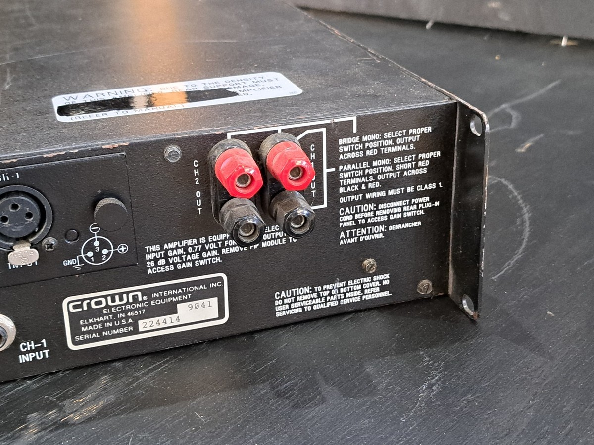 Crown Macro-Tech 2400 2-Channel Power Amplifier | eBay