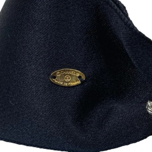 CHANEL Brosche Anstecknadel Accessoire Kleinteil Kamelienband Textil Satin elfenbein schwarz - Bild 7 von 12