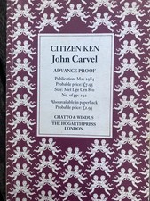 Citizen Ken John Carvel Advance Proof Ken Livingstone Biography Chatto & Windus