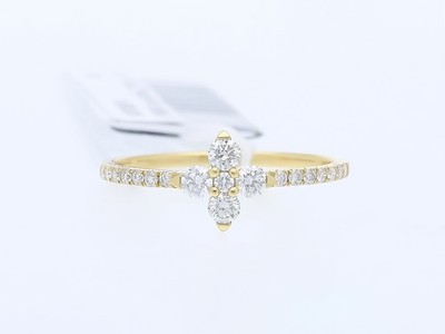  Ring mit 19 funkelnden Brillanten 750 Gelb Gold 18 Karat Deta Schmuck Top Preis