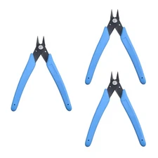 170ii Wire Flush Snips Micro Cutters Blue Nippers Diagonal Pliers Pack Of 3 For