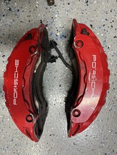 10-23 Porsche Cayenne Macan Panamera Front Left Right Brake Red Caliper Set 10-23 Porsche Cayenne Macan Panamera Front Left Right Brake Red Caliper Set