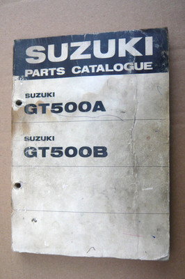 Suzuki  GT500 A B  Parts Catalogue Ersatzteil Katalog Teile Liste  July   1976