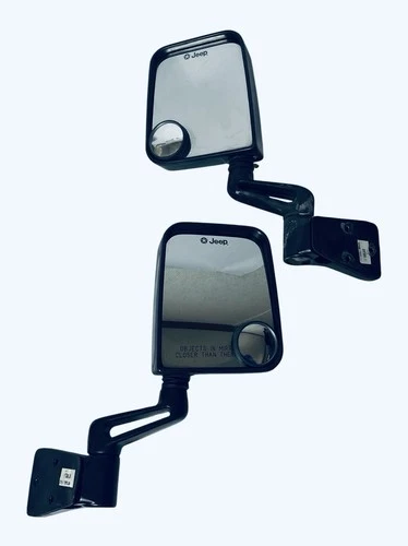 Door Off Side View Mirrors for Jeep Wrangler YJ Models Factory Logo Pair Of 2