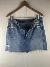 Abercrombie  Fitch Zoe Natural Rise Vintage A Line Denim Mini Skirt Size 31/12