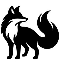 New FOX Decal Sticker Black or White Permanent Vinyl Handmade Window Decal 4  