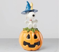 Lenox Peanuts Snoopy Halloween Candy Jar The Great Pumpkin NEW IN BOX
