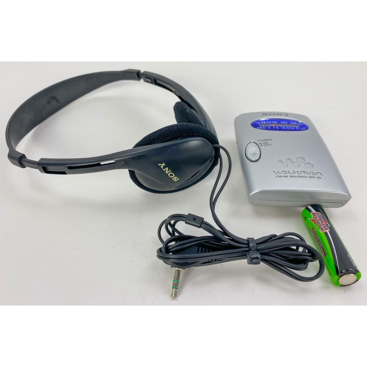 Sony SRF-59 FM/AM Walkman Stereo Radio with Sony Headphones