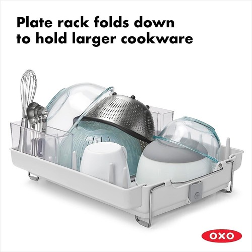 OXO Plegable Escurridor Escurreplatos Estante Plástico Good Grips Cocina Hogar - Imagen 3 de 7