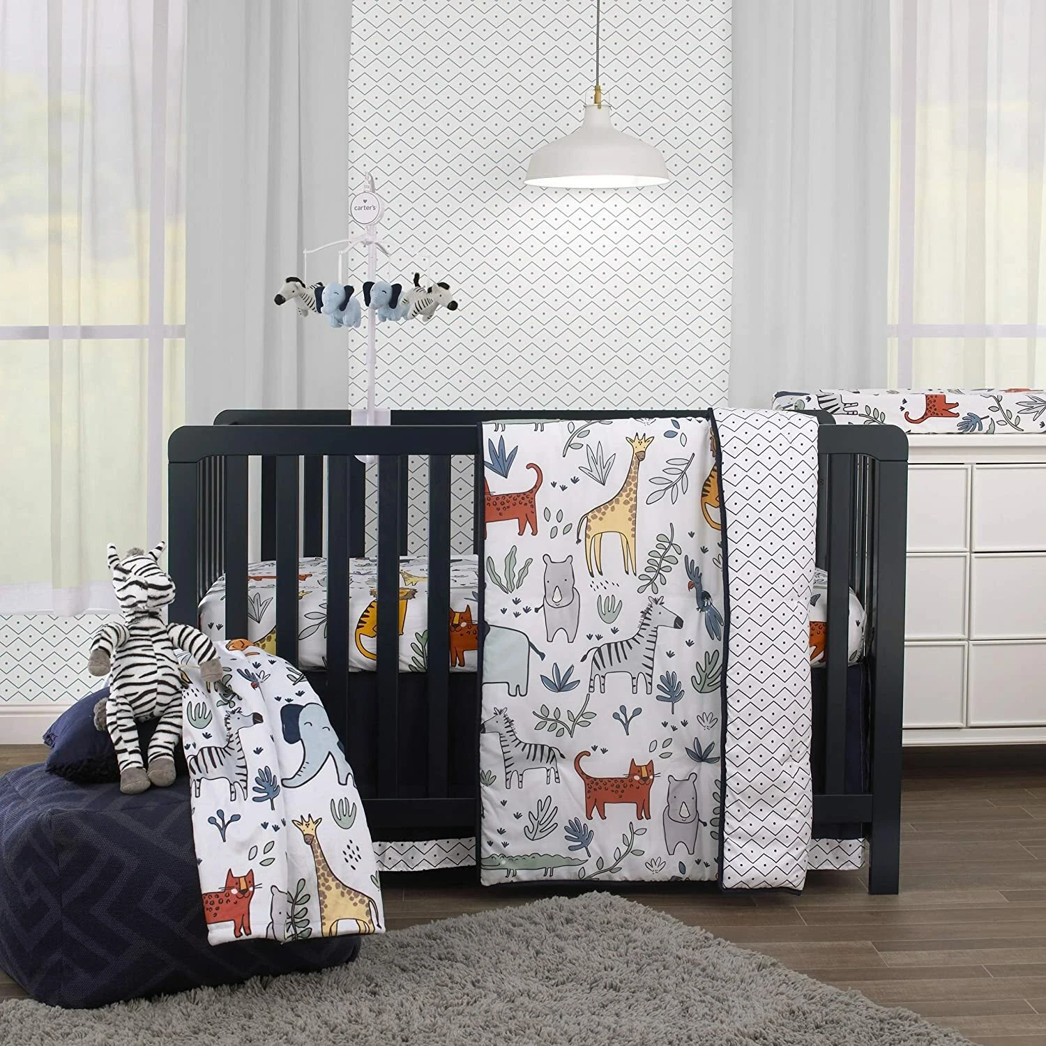 Carter's Safari Party 3-Piece Crib Bedding Set