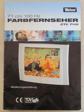 Bedienungsanleitung Farbfernseher TV CTV 7110 71 cm 100 Hz Gebrauchsanleitung