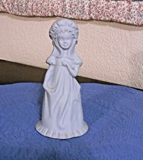 Byron Molds 1978 Girl in Bonnet and Dress Figurine Blue
