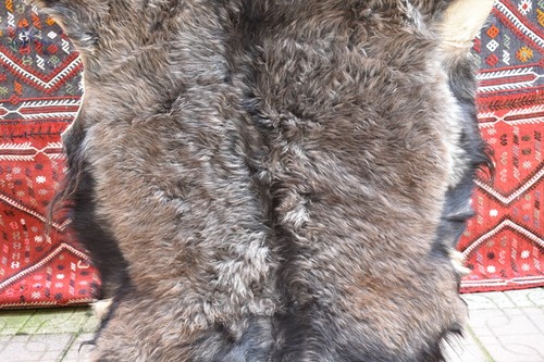 Angora Goat Leather Goatskin Fur 2 x 3 ft Pelt Hide 100% Natural Goat Skin Rug - Picture 3 of 12