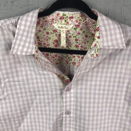 Mens Matilda Jane Enchanted Easter Brunch Pink Checked Shirt Size L Large NWT - Picture 5 of 5