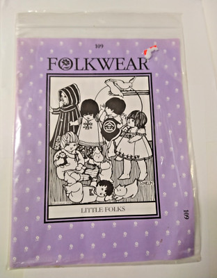Folkware Sewing Pattern  109 Little Folks  Uncut  F F  8 different garments