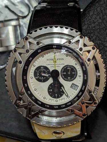 XOSKELETON BARRACUDA Limited Edition #054/400 Chronograph Alarm Swiss Made Watch - Picture 18 of 23