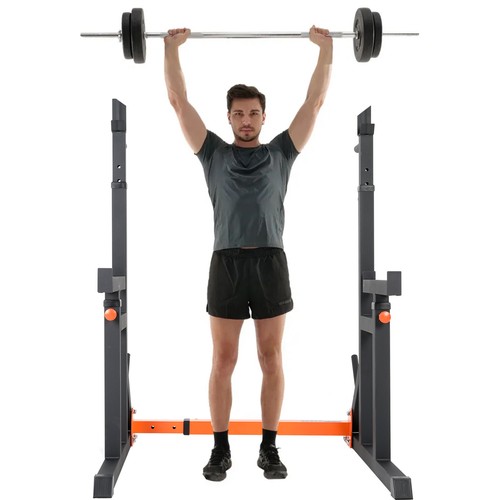ISE Supports Réglable de Rack Squat Multifonction Barbell, Musculation  - Photo 4/7