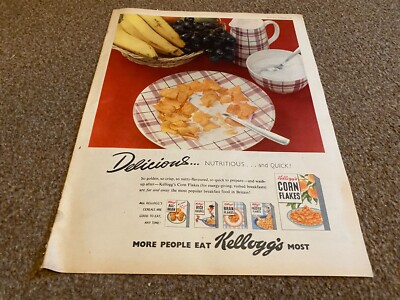 PPOBK7 WERBUNG 14X11 KELLOGG'S CORNFLAKES.