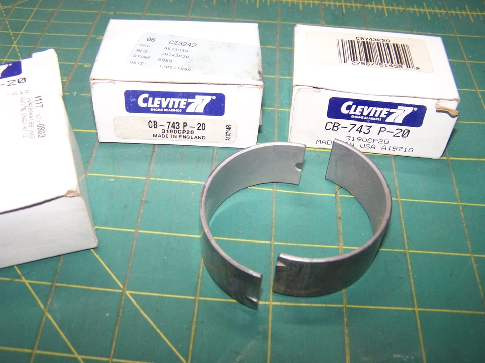 3 x Clevite CB-743P-20 Engine Connecting Rod Bearings for GM, Chevrolet 20 over - Image 2 of 3
