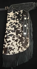 Custom Made Leather Chinks/Hair On Cowhide Chaps/Made In USA